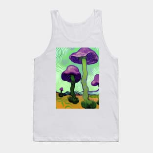 PURPLE VAN GOGH STYLE MUSHROOMS Tank Top